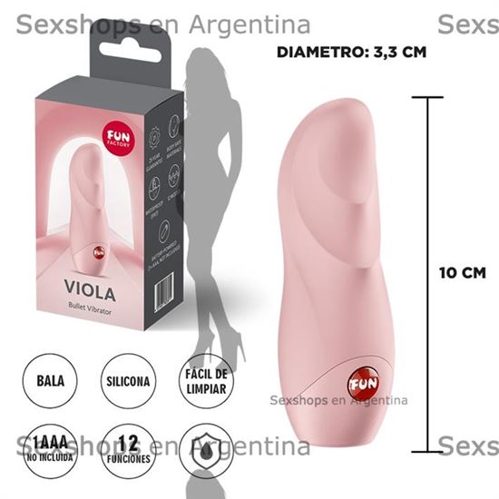 Viola bala vibradora para estimulacion clitorial